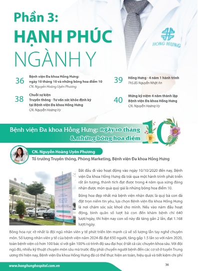 Bệnh viện Đa khoa Hồng Hưng: ngày 10 tháng 10 và những bông hoa điểm 10