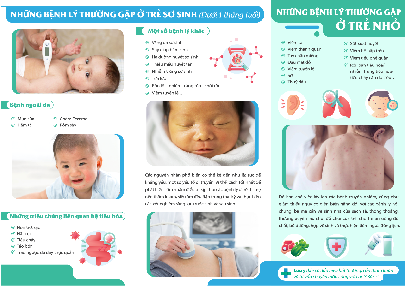 NHỮNG BỆNH THƯỜNG GẶP Ở TRẺ SƠ SINH CẦN ĐƯỢC NHẬN BIẾT SỚM